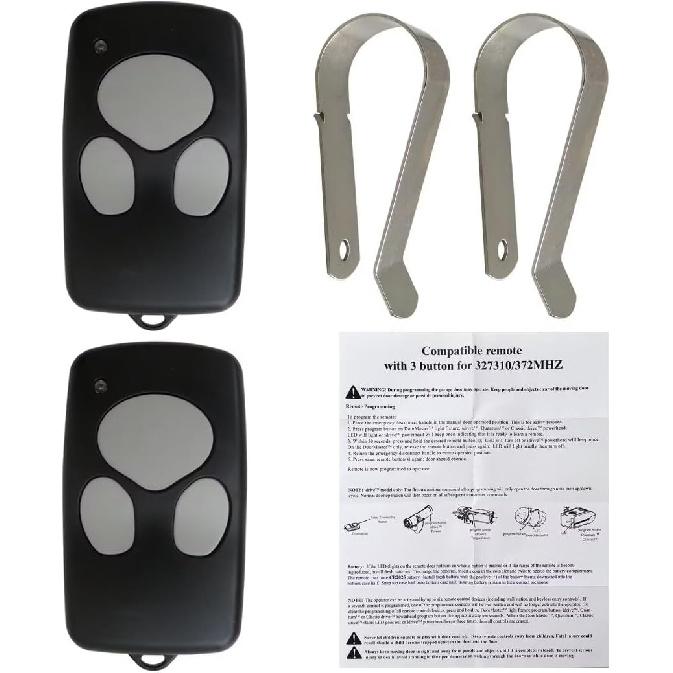 2 Pcs Garage Door Remote Fits for Wayne Dalton Quantum Models Using 372 Mhz (3214, 3314, 3316, 3414)