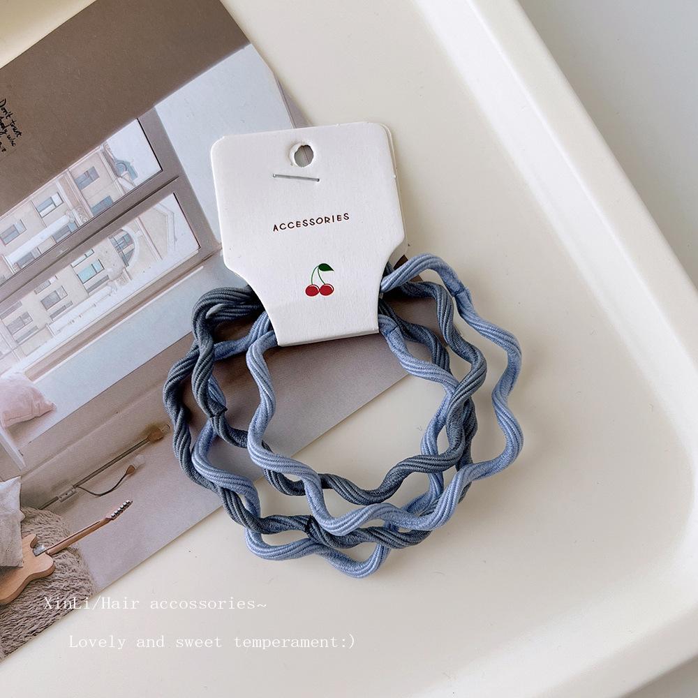 

4 упаковки. Конфетный меняющий цвет волнистый шнурок для волос Основа кольцо для волос Резинка для волос для укладки волос Эластичный аксессуар для волос для женщин Головной убор