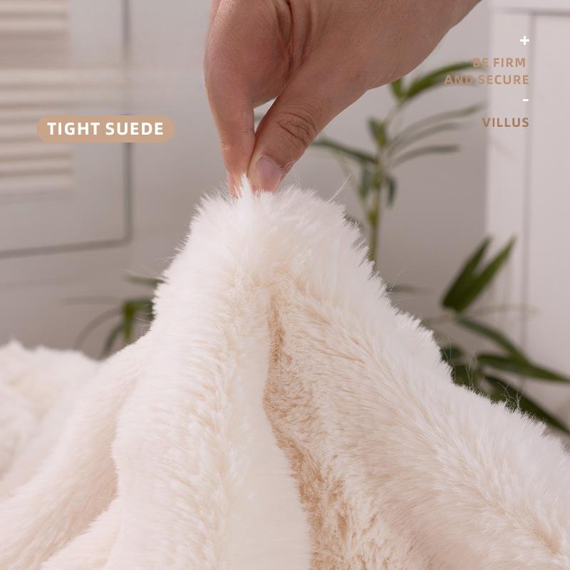 Imitation Rabbit Fur Sofa Towel European Winter Thickened Fleece Living Room Sofa Cushion Cover Cloth