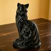 Minimalist Elegant Cat Statue 3D Printed Feline Figurine Modern Desktop Ornament for Bedroom Living Room Office Desk Decor