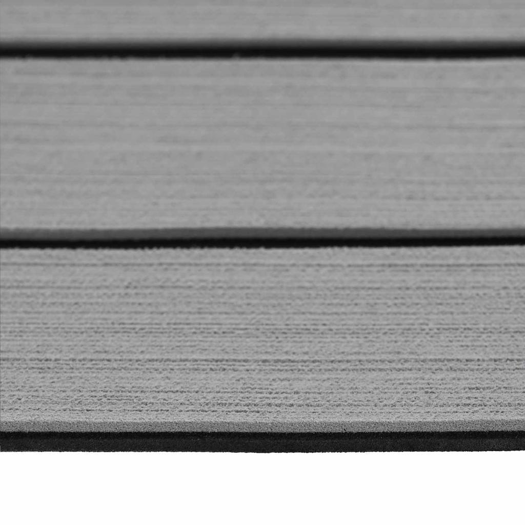 Boat Mat Striped Light Gray and Black 240 x 90 cm EVA