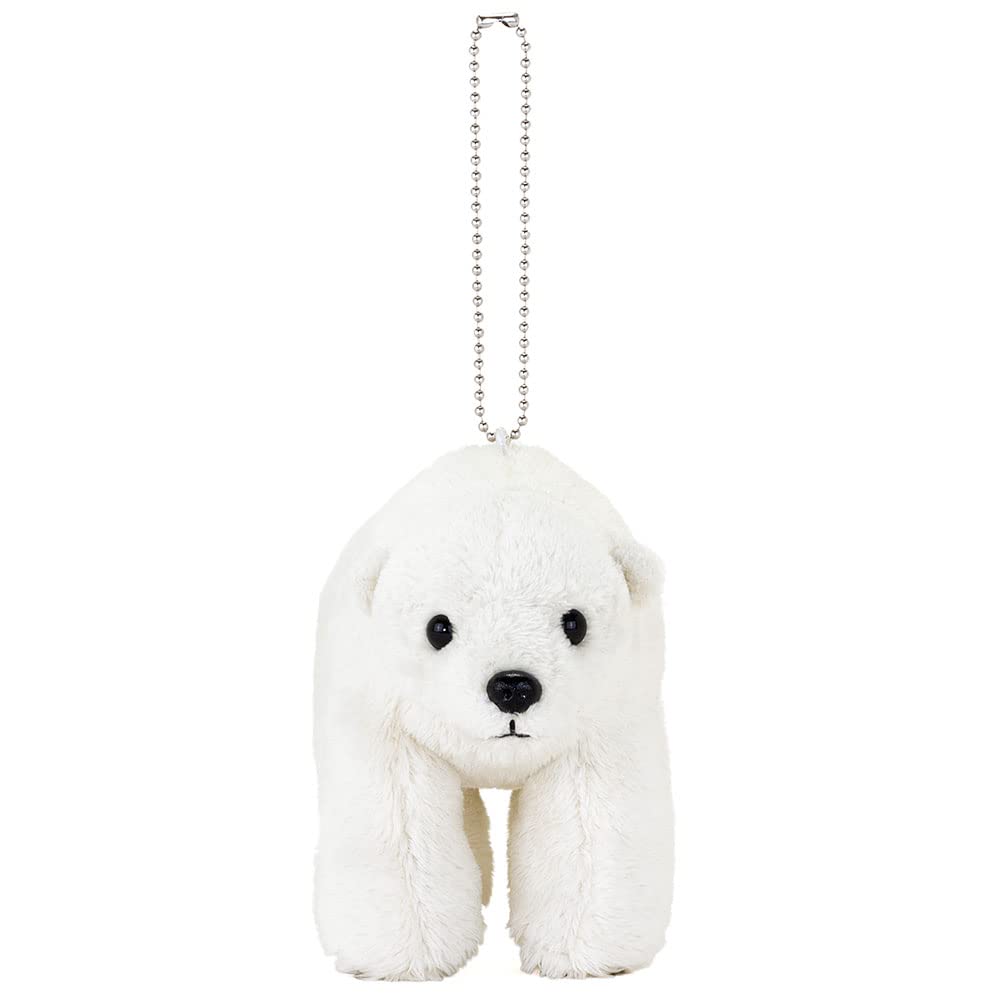 COLORATA Polar Bear Plush Mascot (Realistic Wild Animal/With Chain) Cute Animal Bear Keychain Doll Gift (Twice Tested) / Christmas Present