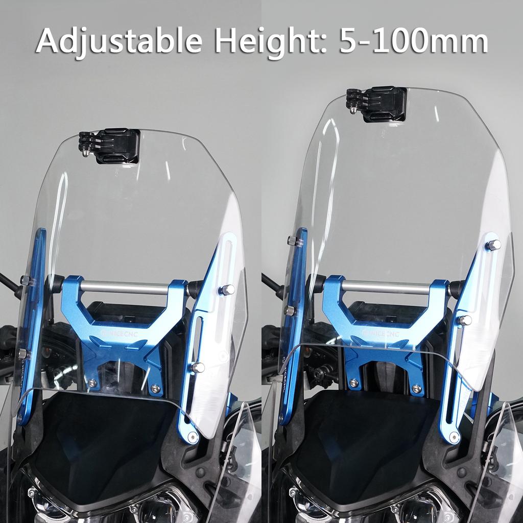 Motorcycle Adjustable Windshield Brackets for Yamaha Tenere 700/XTZ700 2019-2024 Tenere700 Rally 2020-2024 Tenere 700 WR 2022