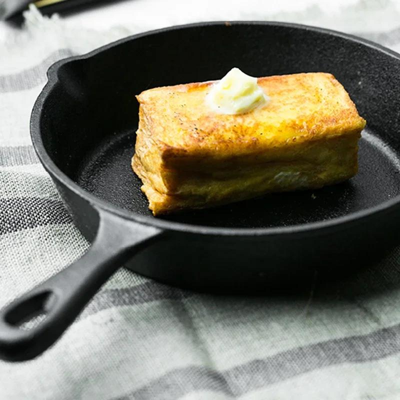 

Cast Iron Frying Pan 14/16/20cm Non-stick Fried Steak Pot Egg Pancake Skillet for Gas Induction Cooker Universal Cookware