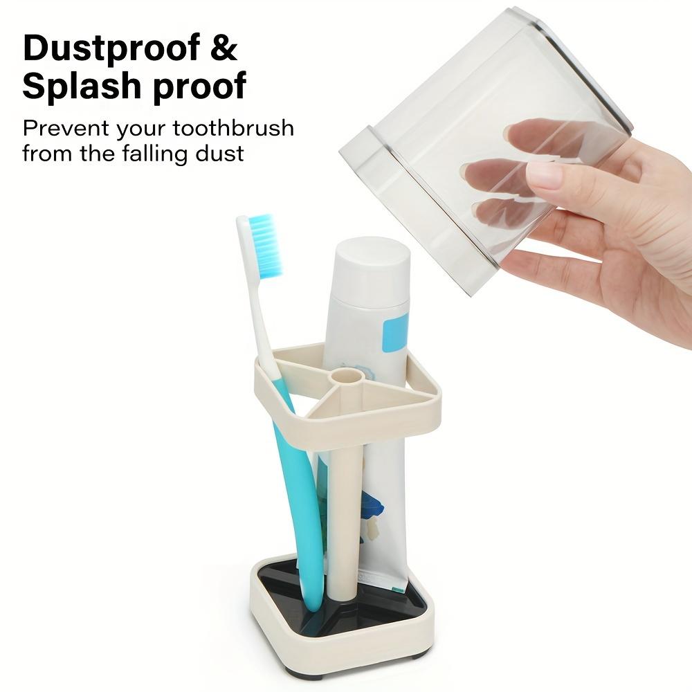 Toothbrush Holder with Cover,compatible with Traditional Toothbrush,can Store Toothpaste Toothbrush Holder,suitable for Electric Toothbrush,floss,etc