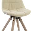 Chaise de salle à manger polyester coton bois (47 x 55 x 85 cm) - Couleur:BEIGE