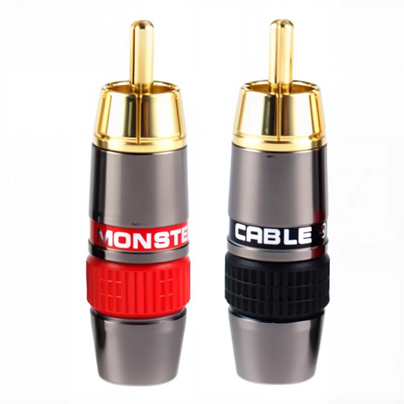 2/4/8Pcs High Quality Gold Plated RCA Connector Lotus Plug Male Terminal for Audio Video Cable Extension