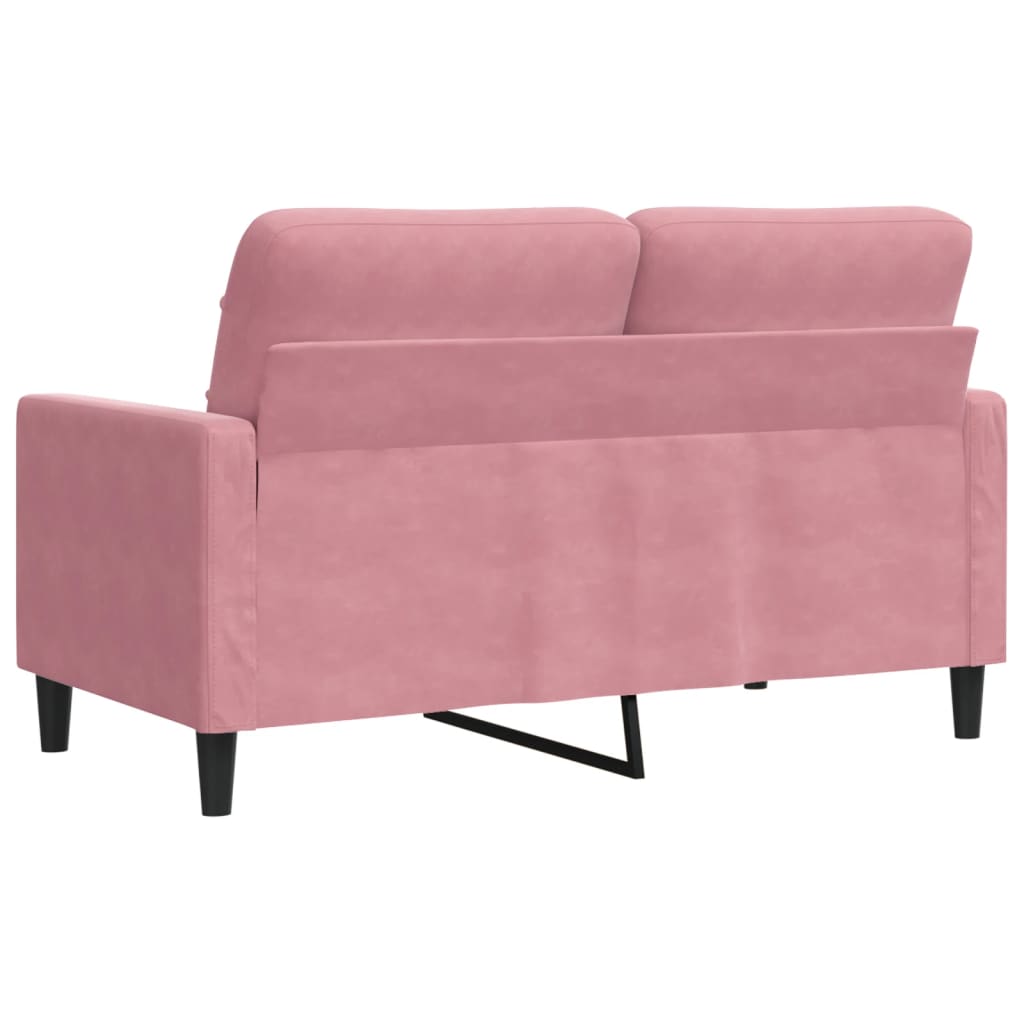 2 Seater Sofa in Pink 120 cm Velvet