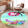 Jelly Jamm Printed Round Rug Carpet Chair Rug Area Rug Entryway Doormats,for Office Chair Living Room Bedroom Kitchen Room.