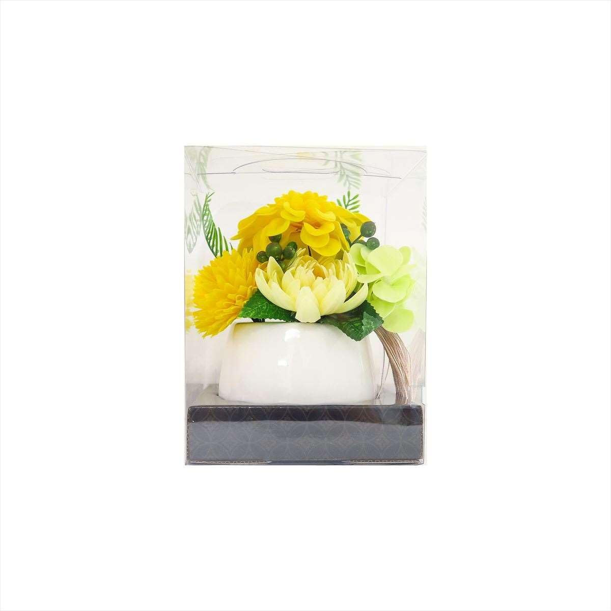 Soap Flower Bath Clear Buddhist Japanese 781094 Q-FLA Additives, Yellow, Box, Long-lasting, Flowers, Style, Gift, Present,