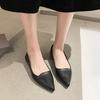 Fashion Korean Shoes Women's Moccasins Female Footwear Shallow Mouth Autumn Pointed Toe 2024 Summer Dress New Fall Solid Flat Basic Fash