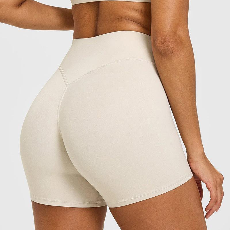 European & Asian Peach Hip Yoga Sports Shorts: High Waist, Slimming, Outdoor Cycling