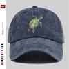 Pc Adjustable Trucker Cap Suitable for Men  Women Lightweight Vintage Washed Turtle Print Snapback Hat NonElastic Buckle Cl