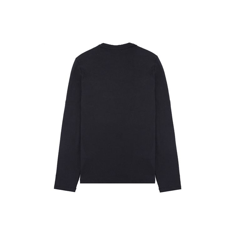 Emporio Armani Logo Print Crew Neck Casual Long Sleeve T-Shirt Men Tops Navy-Blue 8N1T64-1JNQZ-0939