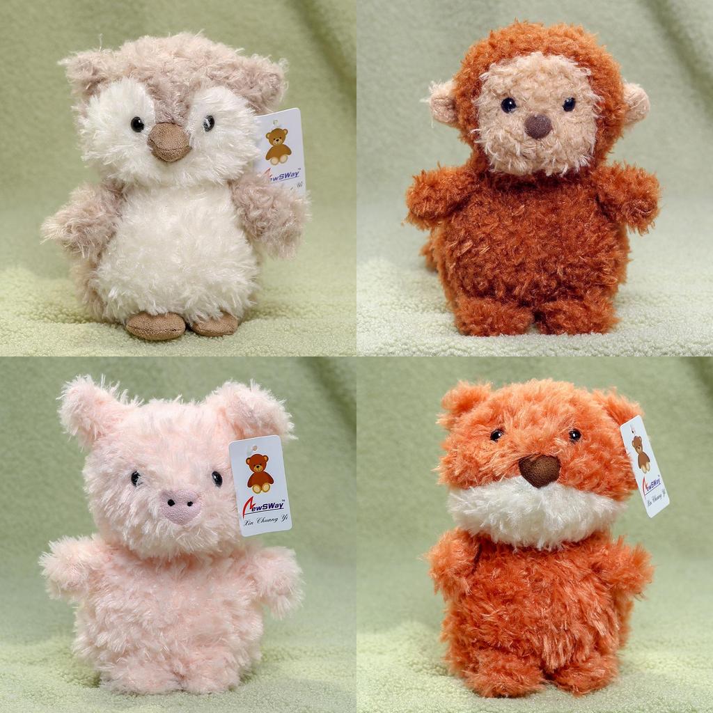 Cute Curly Unicorn Monkey Owl Penguin Pig Bear Animal Doll For Birthday Gift Girls And Kids