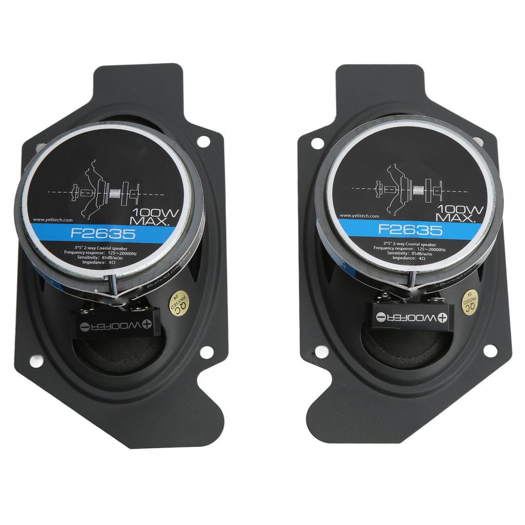1 Pair 3x5in 2 Way Coaxial Speakers 4 Ohm  Professional Car Tweeter 12V Universal for Car Audio Systems