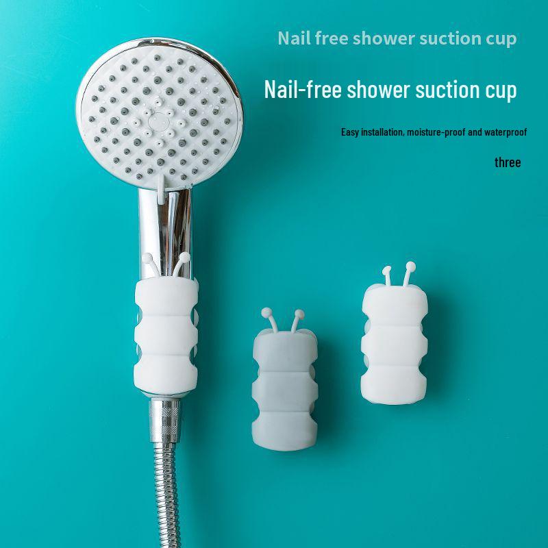 Uchwyt na słuchawkę prysznicową Caterpillar z przyssawką, bez wiercenia, z kreatywnym designem z miejscem na karty