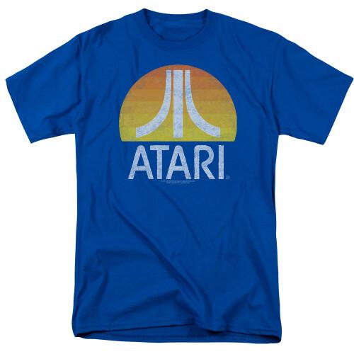Atari Sunrise Eroded Adult 18/1 T-Shirt Royal Blue Unisex T-Shirt M