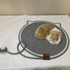 Cat Scratcher Mat Natural Cotton Rope Cat Scratching Pad Round Cat Wall & Floor Scratch Pad Furniture Protector for Wall, Sofa