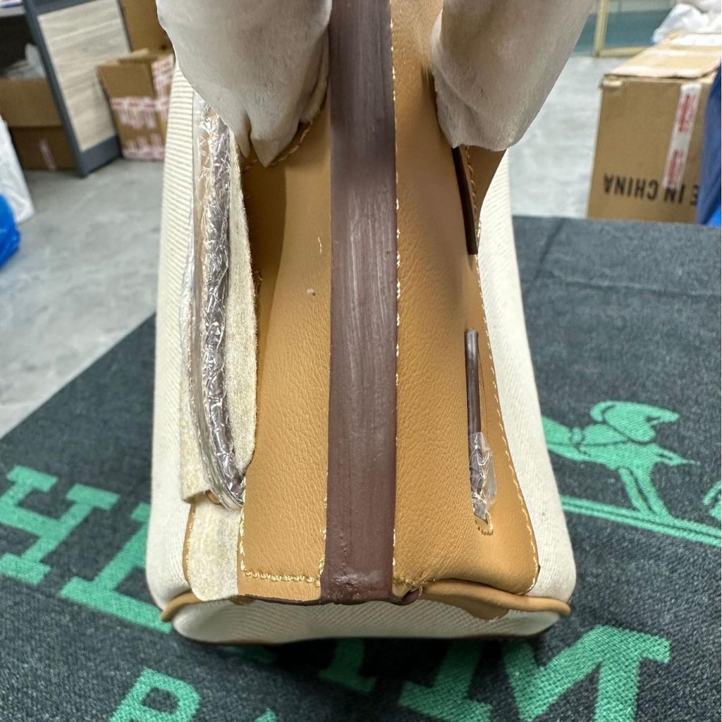 Grensoverschrijdende middeleeuwse 25cm30cm koeienhuid canvas damestas met lange schouderband forens casual leren schouder