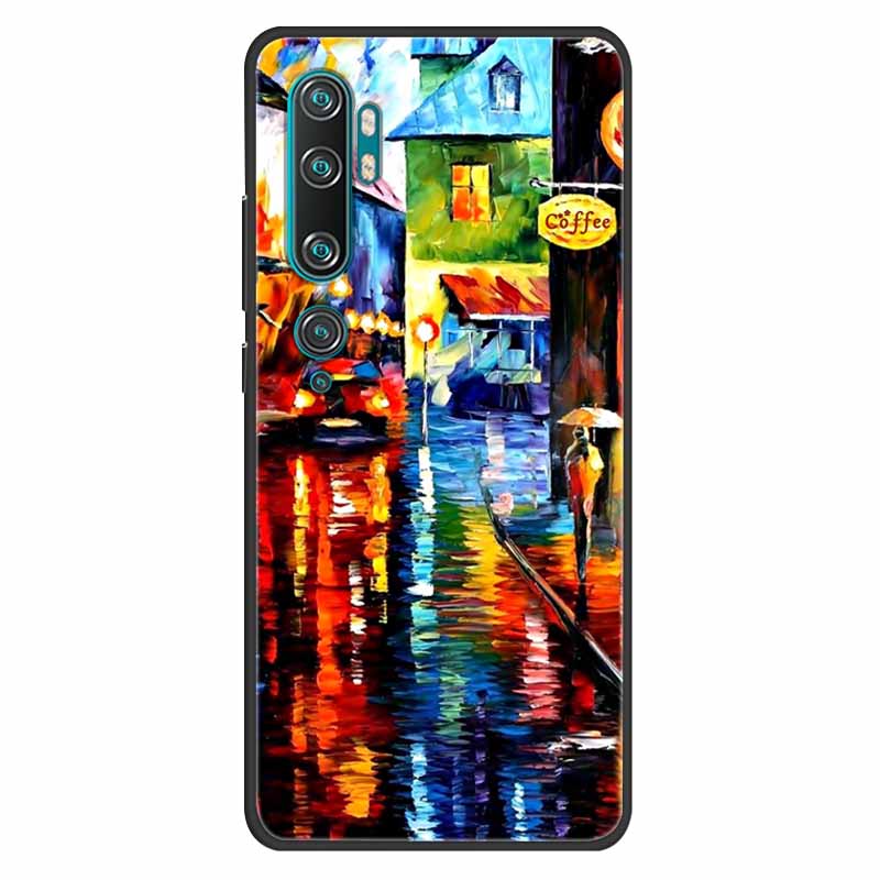 For Xiaomi Mi Note 10 Case Silicone Soft Owl Lion TPU Fashion Back Cover For Xiaomi Mi Note10 Cases Protective Printed Covers