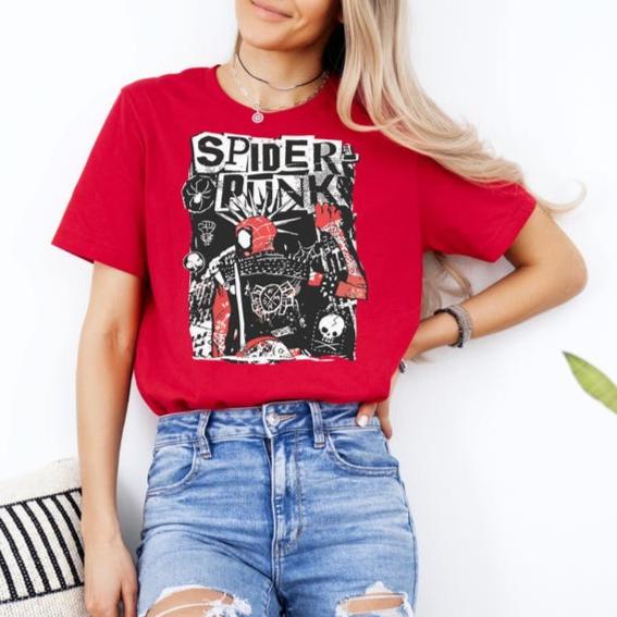 2026 Hot Sale Spider Punk Shirts Men Women Vintage Top Hip Hop Streetwear Oversized Tshirt Short Sleeve Casual Clothing