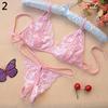 Women's Sexy Lace Open Crotch Thongs G-string Top Underwear Bra Set Sleepwear