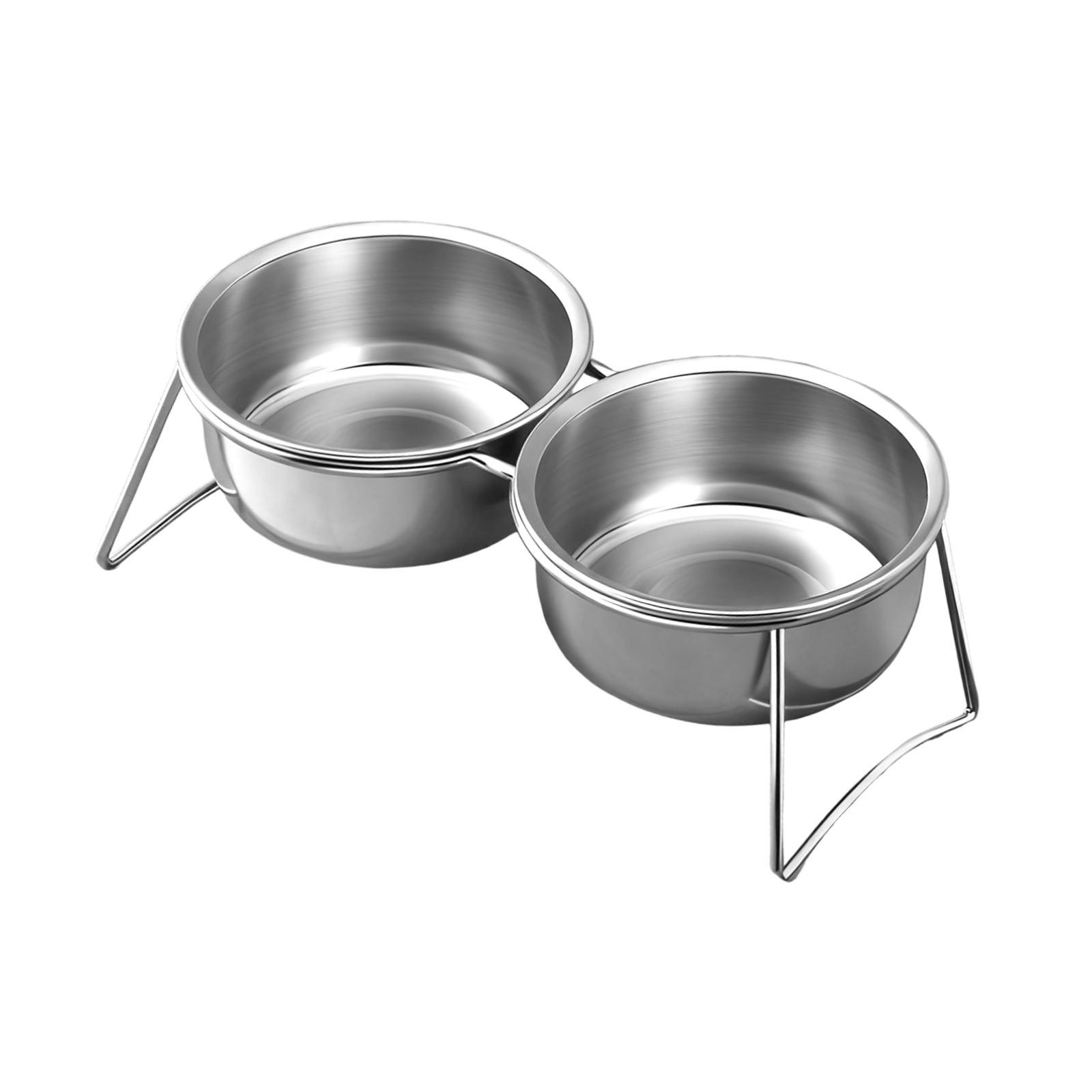 

Elevated Dog Bowl Feeder Station and Holder Removable Water and Food Bowls Pet 650ml