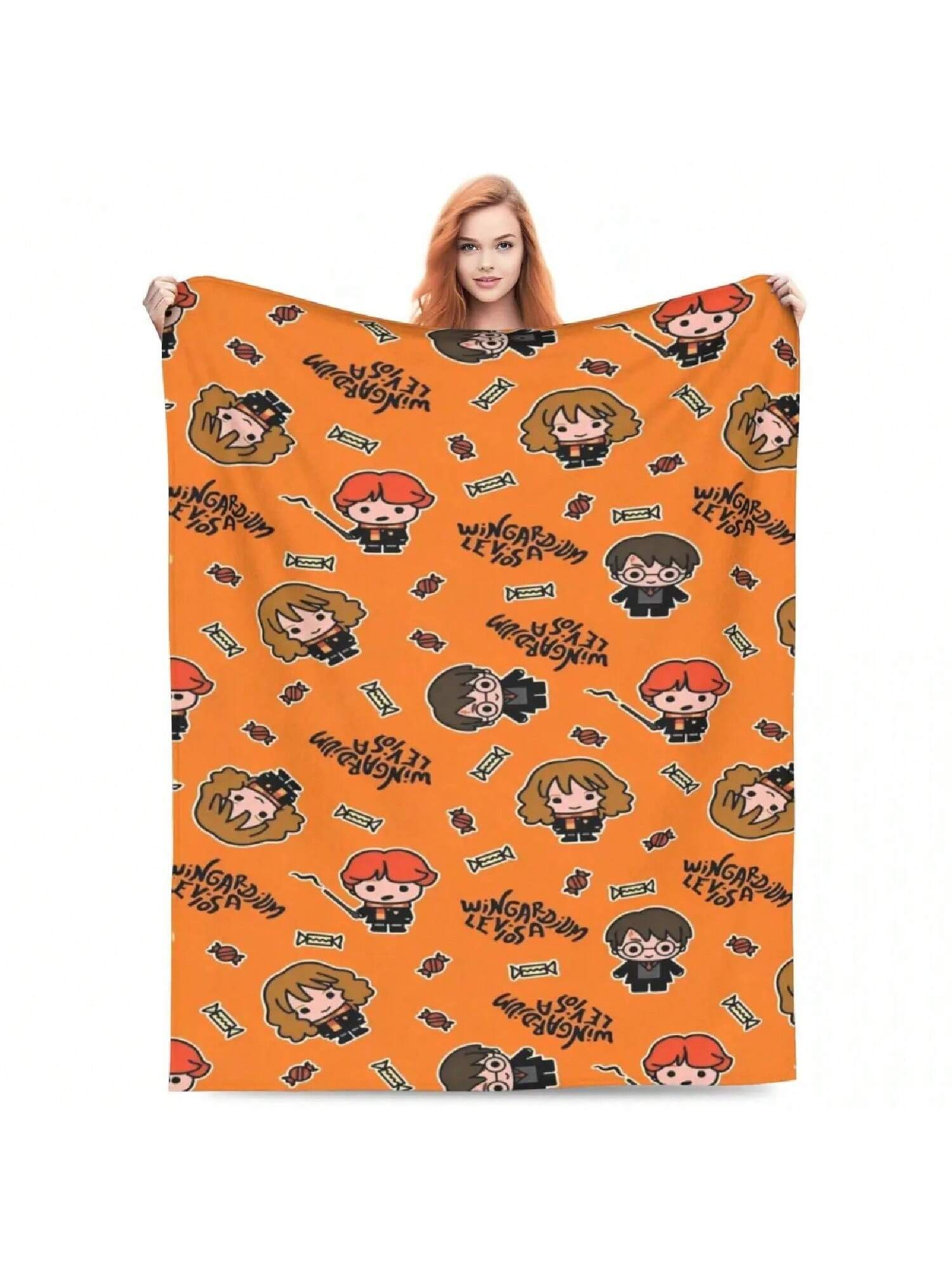 

Suprise Gifts Harrys Potters School Stuff Blanket Anime Microfibre Blanket 75X95CM сірий колір