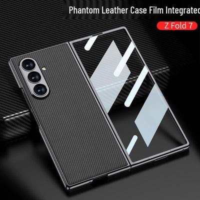 Solid Color Electroplated Leather Case for Samsung Z Fold7