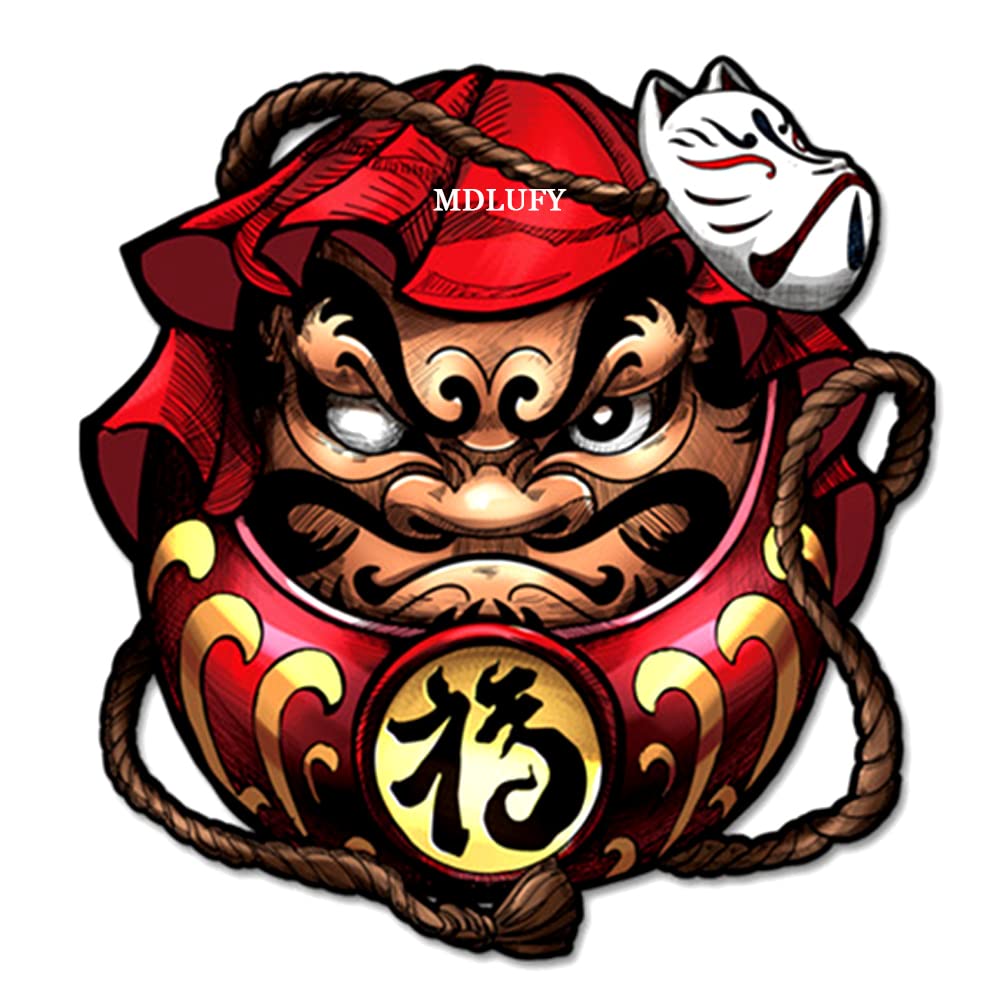 

MDLUFY Car Sticker Daruma 3D Sticker Prayer Daruma Scott Sticker Bike Sticker Car Door Decoration Decal Car Window (Red-14.2cm*15cm) 14.2cm x 15cm красный