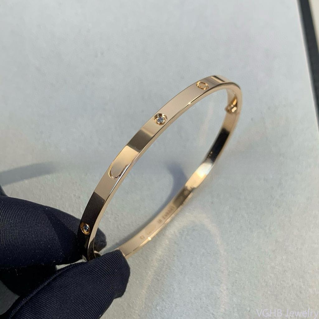 V Gold CNC High Version Love Bracelet Narrow Medium Wide Version New Women's Thick Plated 18K Rose Gold Couple Bracelet