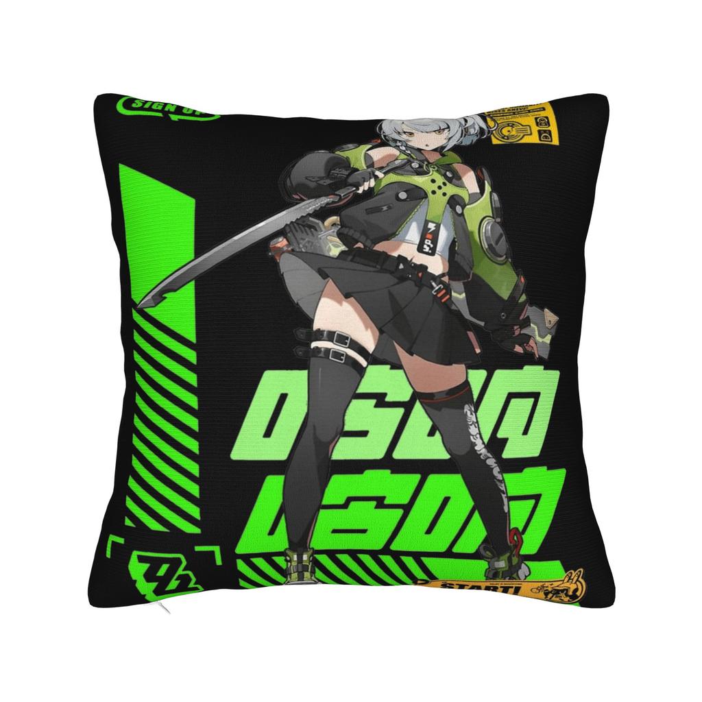 Zenless Zone Zero Ellen Joe Chibi Head Morcaworks Pillowcase Soft Polyester Cushion Cover Decoration Pillow Case Cover Car