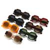  Fashion Polygon Square Double Color Women Sunglasses Vintage Orange Gradient Shades UV400 Men Punk Sun Glasses