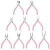 Cute Pink Color Handle Anti-slip Splicing and Fixing Jewelry Pliers Tools & Equipment Kit for DIY Jewelery Making Needlework