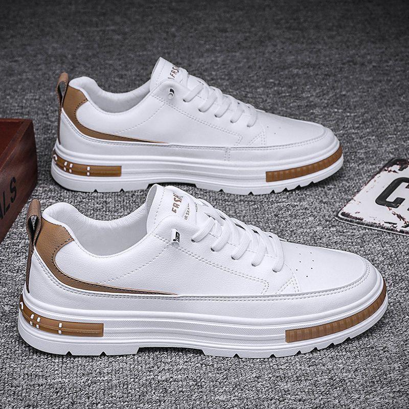 

Белая повседневная рабочая обувь для мужчин, обувь для сноуборда, стремена, толстая подошва, износостойкая кожа, маленькие белые туфли, водонепроницаемые, дышащие, для бега, фитнеса, кроссовки 44 коричневый