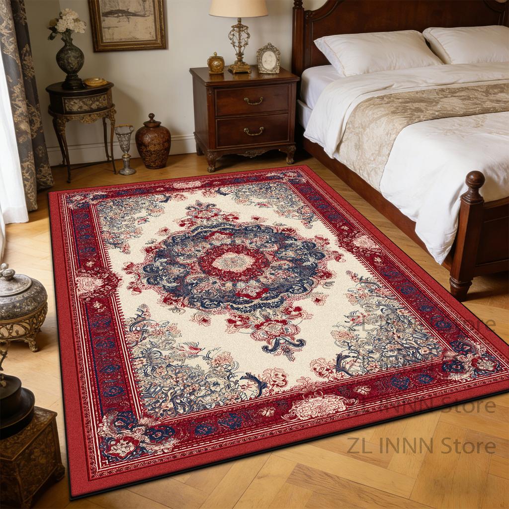 Persian Ethnic Style Bedroom Bedside Large Rugs Decoration Home Sofa Non-slip Washable Living Room Carpet Dining Room Floor Mat