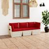 Day and Night - Day and Night 3-seater Garden Pallet Sofa with Fir Wood Cushions