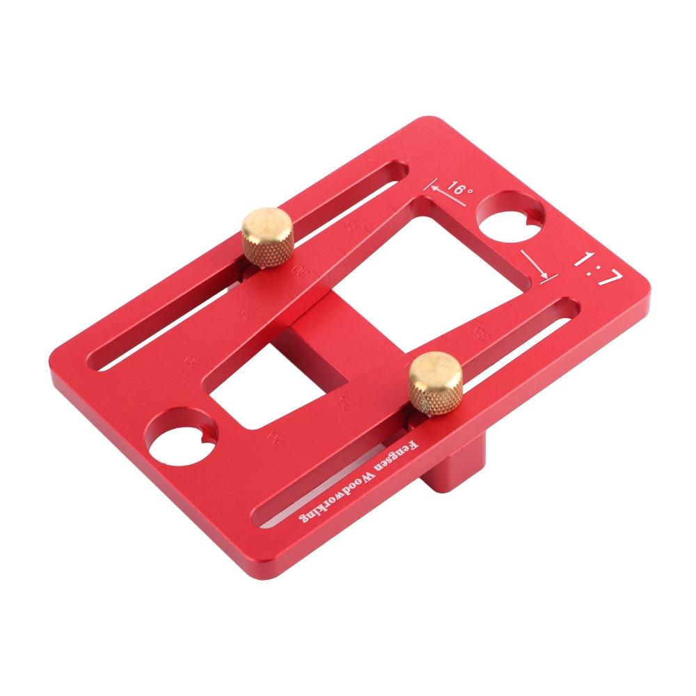 Adjustable Design Dovetail Guide Template Brass Material Aluminum Alloy Woodworking Scriber Gauge Etched Scale