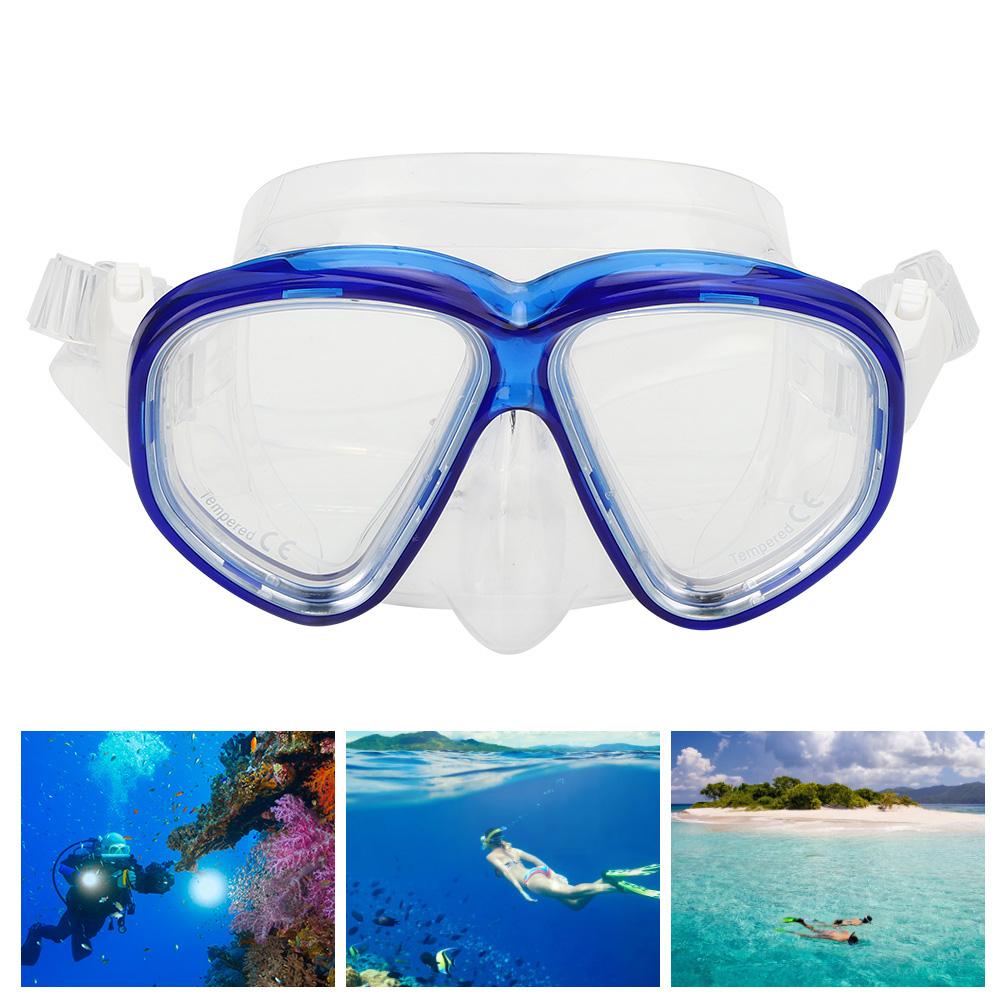 MK‑503 Adult Diving Goggle Silicone Face Shield Glasses Snorkeling Equipments Blue