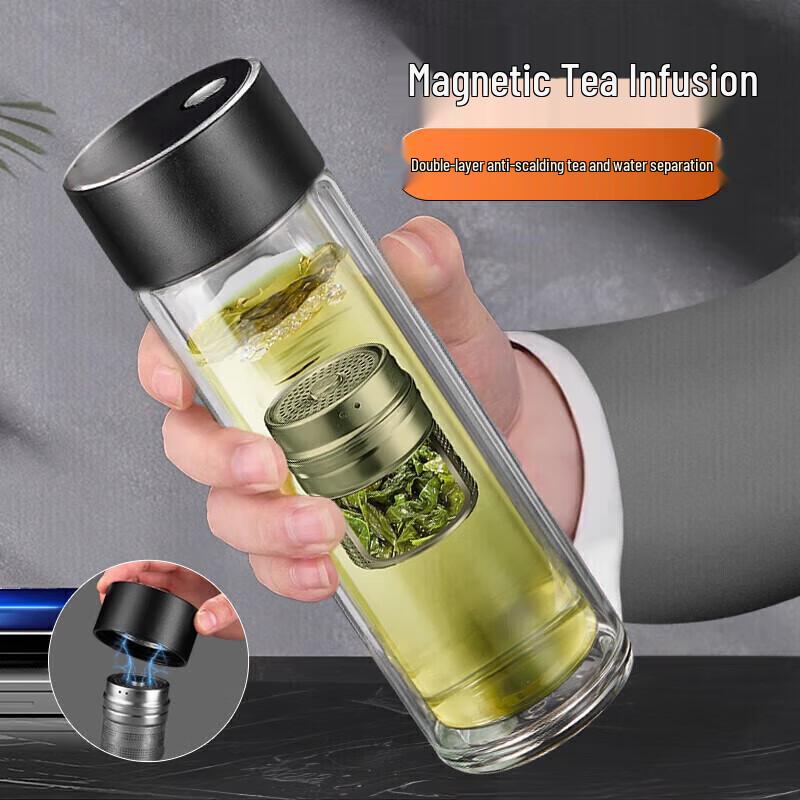 Moosen Double-Layer Tea Infuser Glass Cup