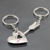 1 Pair Key Chain Cartoon Decorating 3D Effect Zinc Alloy Lovers Gift Wedding Favors Keyring Fob for Couple