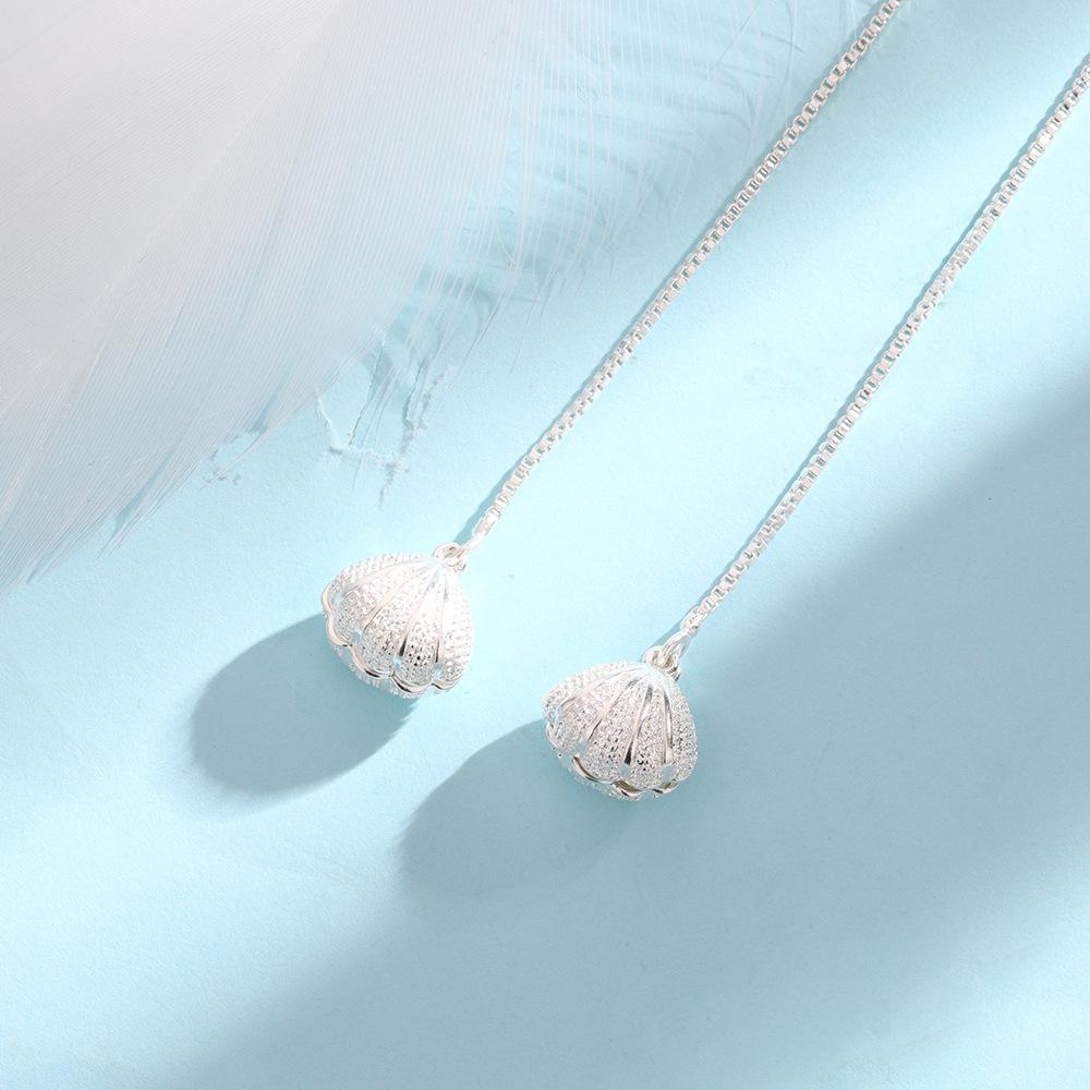 

Комплект украшений из серии Shell Pearl, белое ожерелье из рябчика, милые и нежные серьги, одно кольцо с ракушкой, предложение руки и сердца Copper (silver)