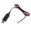 100cm Universelles USB 5V 2A auf 4.2V 1A 2-Pin XH 2.54mm Ladekabel für 3.7V Lithium-Akkupack Spielzeug und mehr