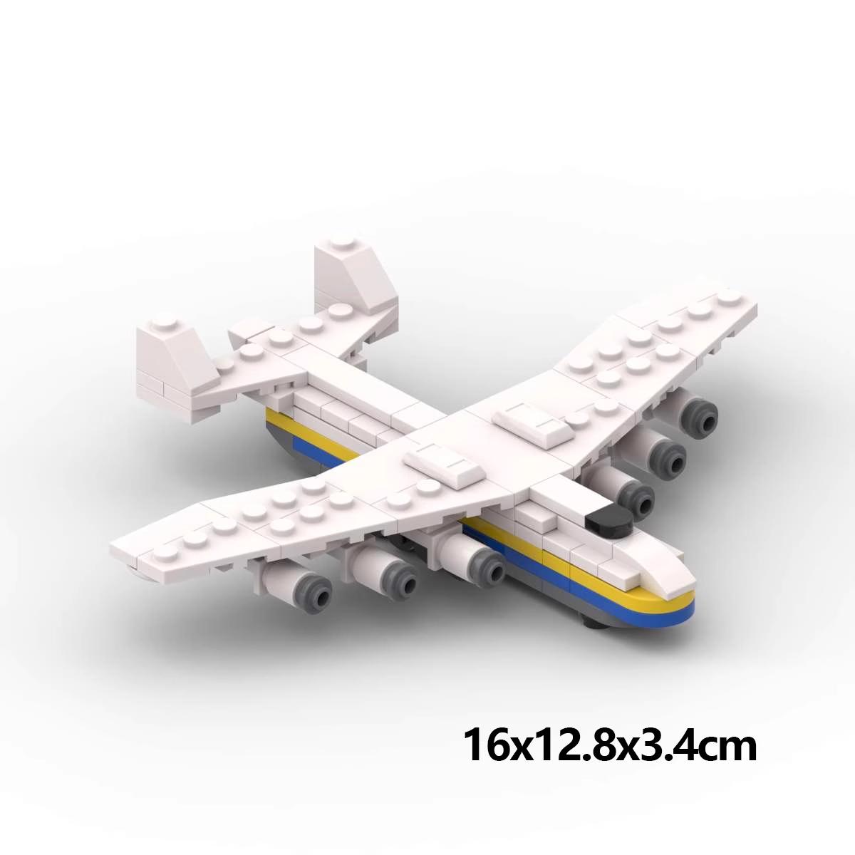 

Нетоксичный конструктор Moc, модель самолета с подставкой, транспортный шаттл, игрушка-кирпичик для детей и коллекционеров
