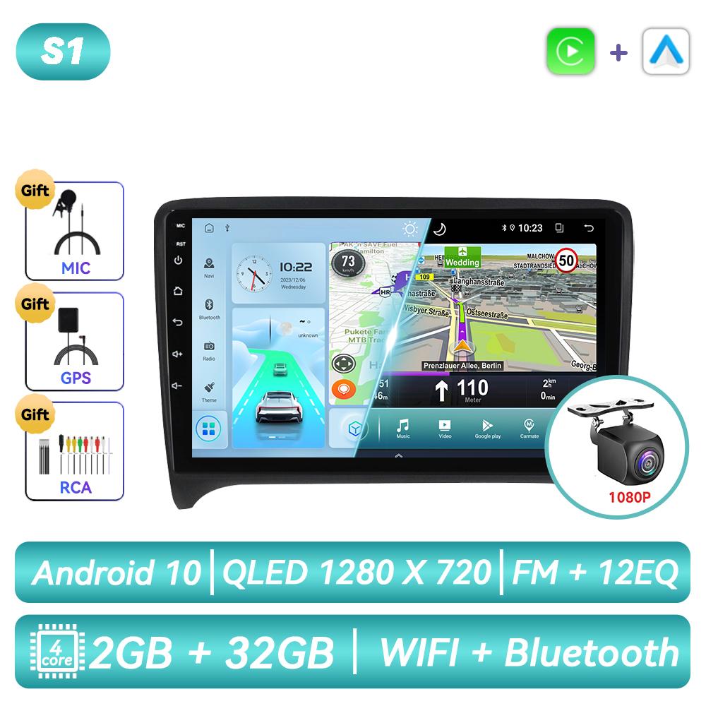 Car Radio For TT MK2 8J 2006 - 2014 Android Multimedia Video Player Navigation GPS Carplay Touch Screen Auto Stereo Intelligent Systems WIFI BT