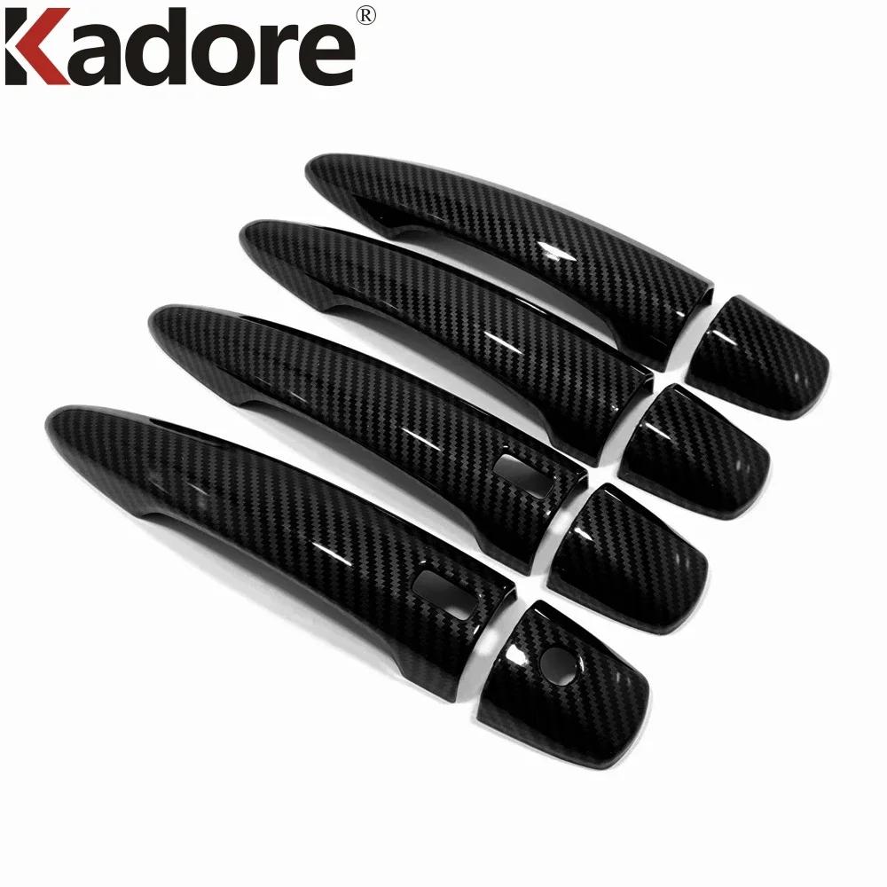 For Nissan X-trail Rogue T33    2024 Carbon Fiber Car Side Door Handle Cover Trim Catch Cap Overlay Accessories
