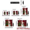 2pcs,Curtains Cute Snowman Deer Christmas Tree (2) Modern Curtains Digital Printed Semi-Sheer Curtains Festive for Kitchen,
