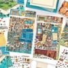 Neue Food Street Serie Miniatur Landschaftsaufkleber PET Große Größe 3D Landschaftsaufkleber DIY Cartoon Spielzeug Aufkleber Geschenk
