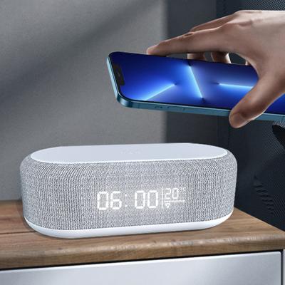 1 Set Digital Alarm Clock with Wireless Charging Dimmable LED Night Light